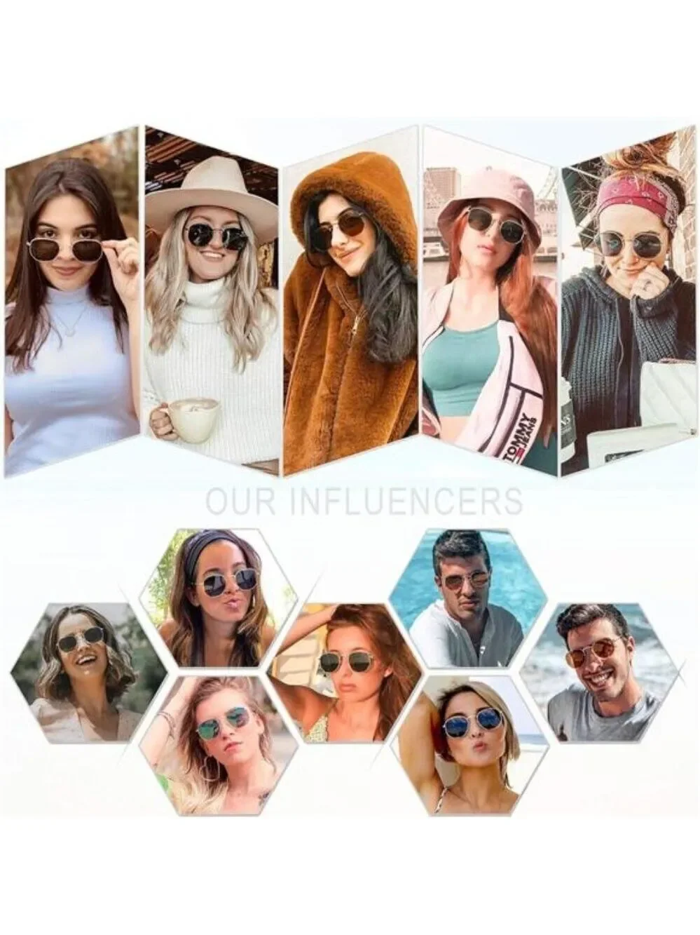Sojos Polarized Sunglasses Women Men Small Square Hexagon UV400 Shades